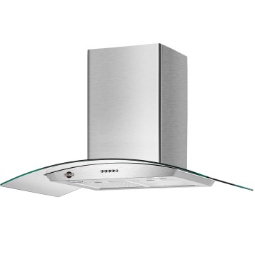 CAMPANA VIDRIO CURVO INOX...